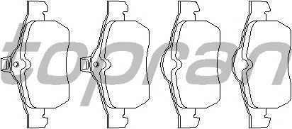 Brake Pad Set, disc brake 205 097