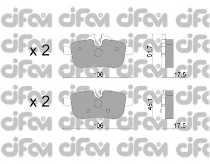 Brake Pad Set, disc brake 822-919-0