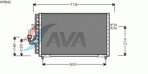 Condensator, airconditioning HY5042