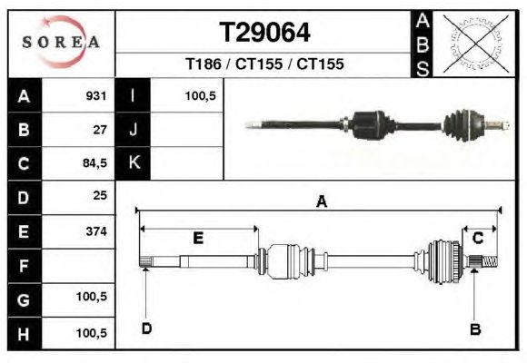 Veio de transmissão T29064