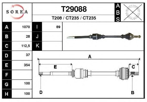 Veio de transmissão T29088