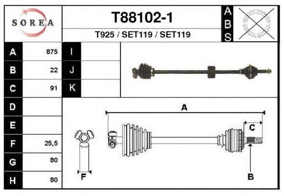Árbol de transmisión T88102-1