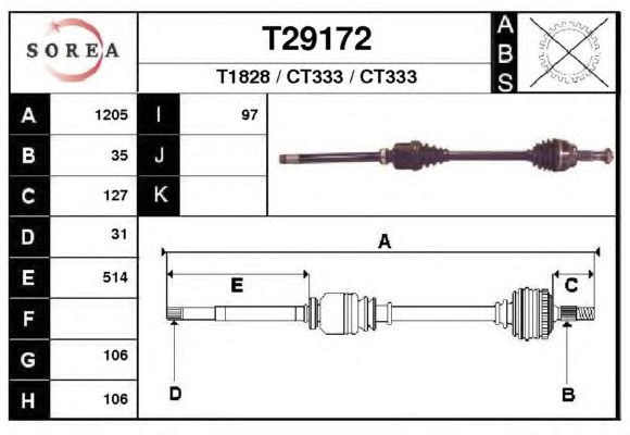 Veio de transmissão T29172