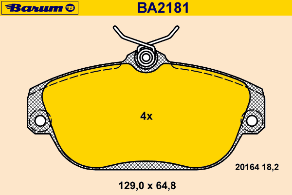 Kit de plaquettes de frein, frein à disque BA2181