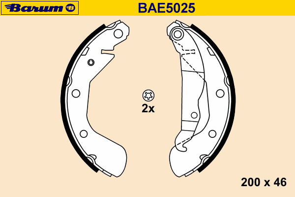 Brake Shoe Set BAE5025