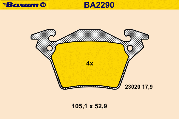 Brake Pad Set, disc brake BA2290