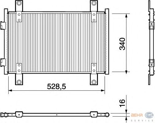 Condensator, airconditioning 8FC 351 303-581