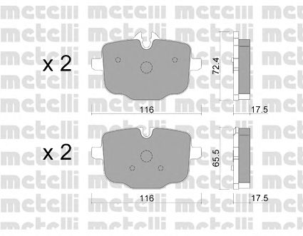 Kit de plaquettes de frein, frein à disque 22-0921-0