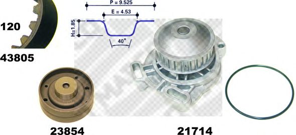 Water Pump & Timing Belt Kit 41805