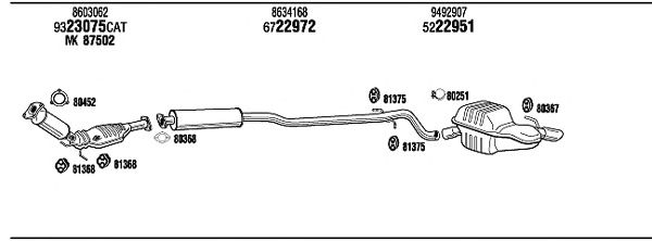 Exhaust System VOT15151A