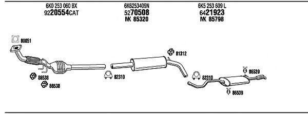 Exhaust System VW20703