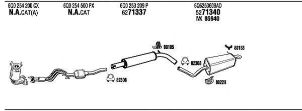 Exhaust System VW27007