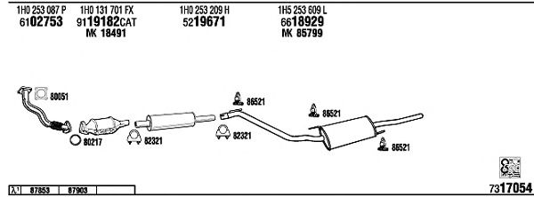 Exhaust System VW25048