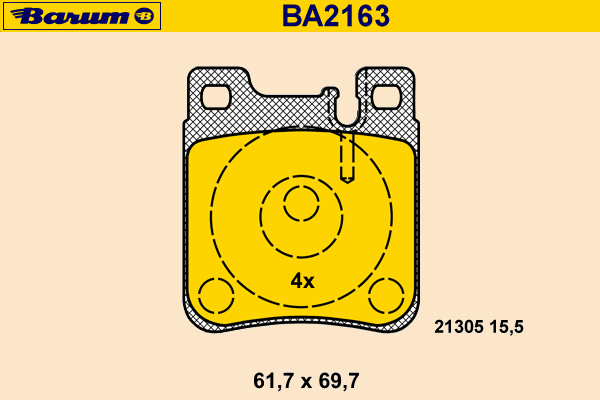 Brake Pad Set, disc brake BA2163