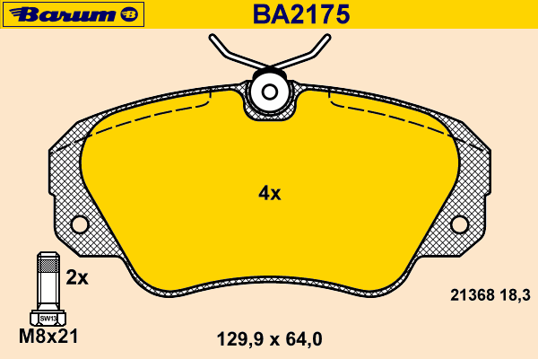 Bremsbelagsatz, Scheibenbremse BA2175