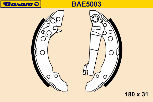 Jogo de maxilas de travão BAE5003