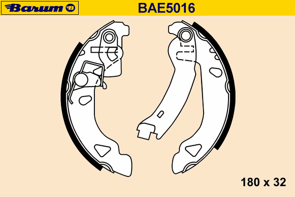 Jogo de maxilas de travão BAE5016