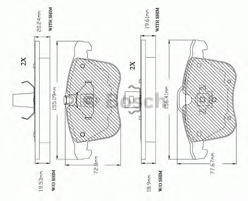 Комплект тормозных колодок, дисковый тормоз F 03A 150 030