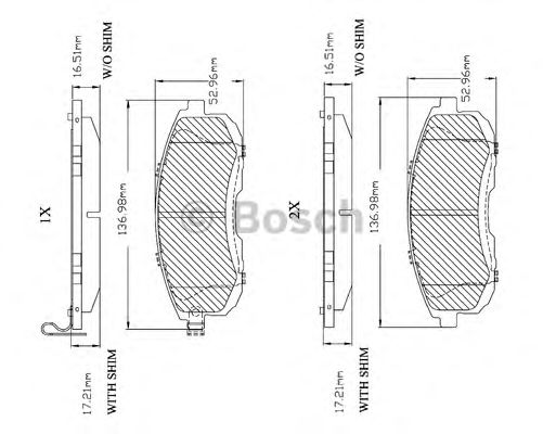 Комплект тормозных колодок, дисковый тормоз F 03B 150 004