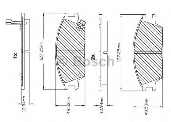 Комплект тормозных колодок, дисковый тормоз F 03B 150 007