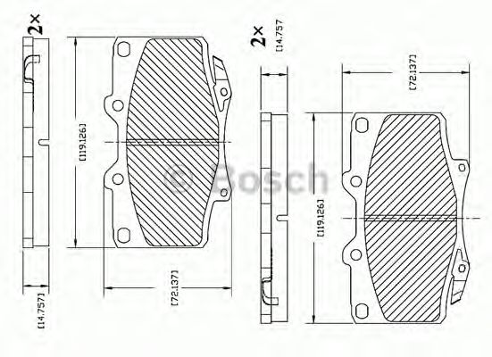 Комплект тормозных колодок, дисковый тормоз F 03B 150 015