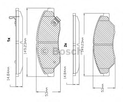 Комплект тормозных колодок, дисковый тормоз F 03B 150 057