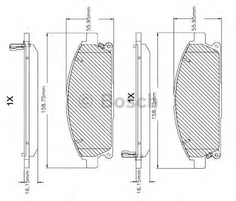 Комплект тормозных колодок, дисковый тормоз F 03B 150 082