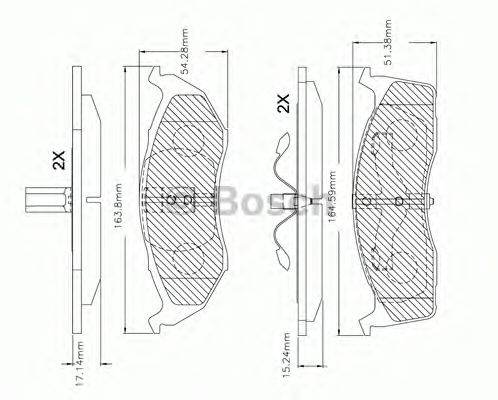 Комплект тормозных колодок, дисковый тормоз F 03B 150 250