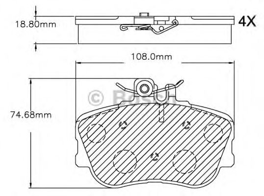 Комплект тормозных колодок, дисковый тормоз F 03B 150 251