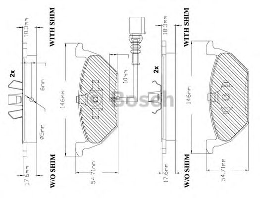 Комплект тормозных колодок, дисковый тормоз F 03B 150 285