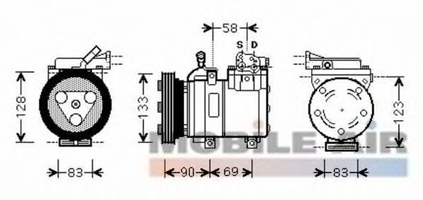 Compressor, airconditioning 8200K250