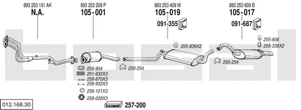 Avgassystem 012.168.30