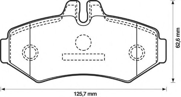 Комплект тормозных колодок, дисковый тормоз 571950J