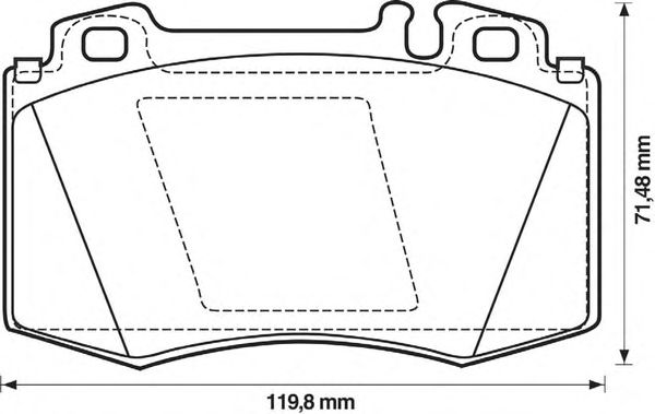 Комплект тормозных колодок, дисковый тормоз 571961J-AS