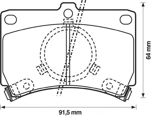 Комплект тормозных колодок, дисковый тормоз 572144J