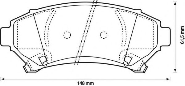 Комплект тормозных колодок, дисковый тормоз 573063J