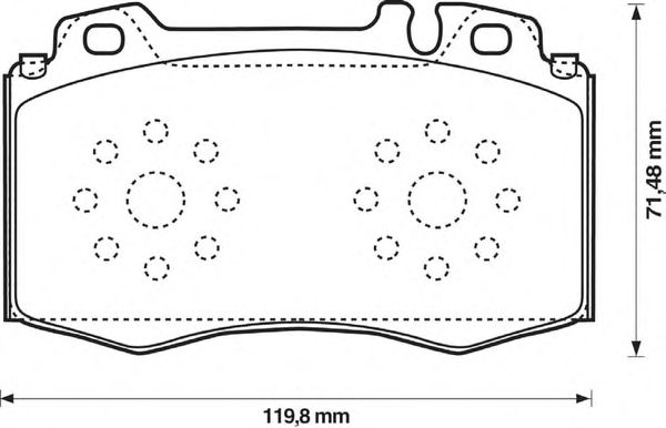 Комплект тормозных колодок, дисковый тормоз 573092J-AS