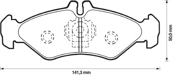 Комплект тормозных колодок, дисковый тормоз 571846B