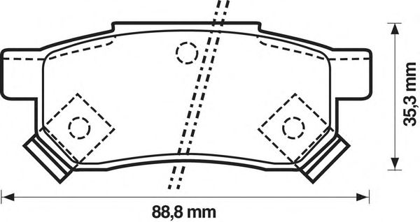 Комплект тормозных колодок, дисковый тормоз 571977B