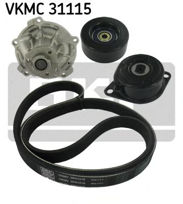Water Pump + V-Ribbed Belt Kit VKMC 31115
