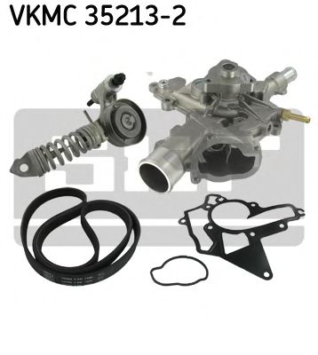 Water Pump + V-Ribbed Belt Kit VKMC 35213-2