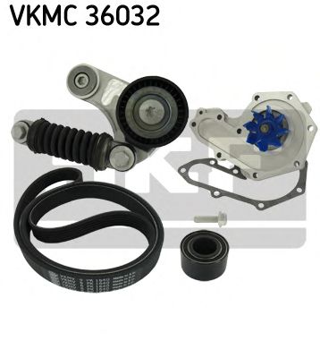 Water Pump + V-Ribbed Belt Kit VKMC 36032