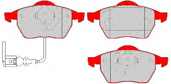 Комплект тормозных колодок, дисковый тормоз FDS1463