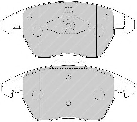 Комплект тормозных колодок, дисковый тормоз FDB1728