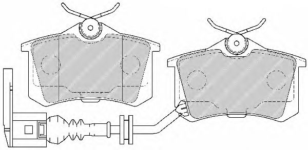 Комплект тормозных колодок, дисковый тормоз FDB1645