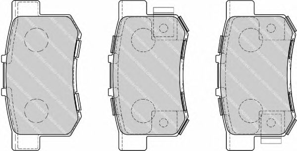 Комплект тормозных колодок, дисковый тормоз FDB1679