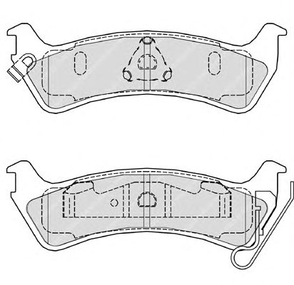 Комплект тормозных колодок, дисковый тормоз FDB1549