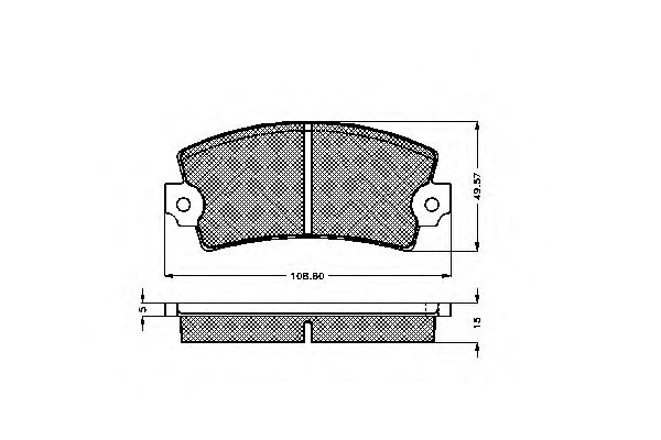 Комплект тормозных колодок, дисковый тормоз 30071