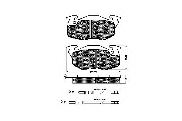 Комплект тормозных колодок, дисковый тормоз 30974