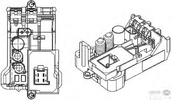 Resistor, interior blower 5HL 351 029-061